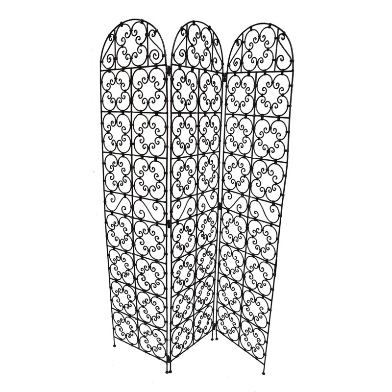 Cloison pliante en métal à 3 panneaux Arias l 49,5 "Arias, H 58 p x l 16,5 po x P 1 po