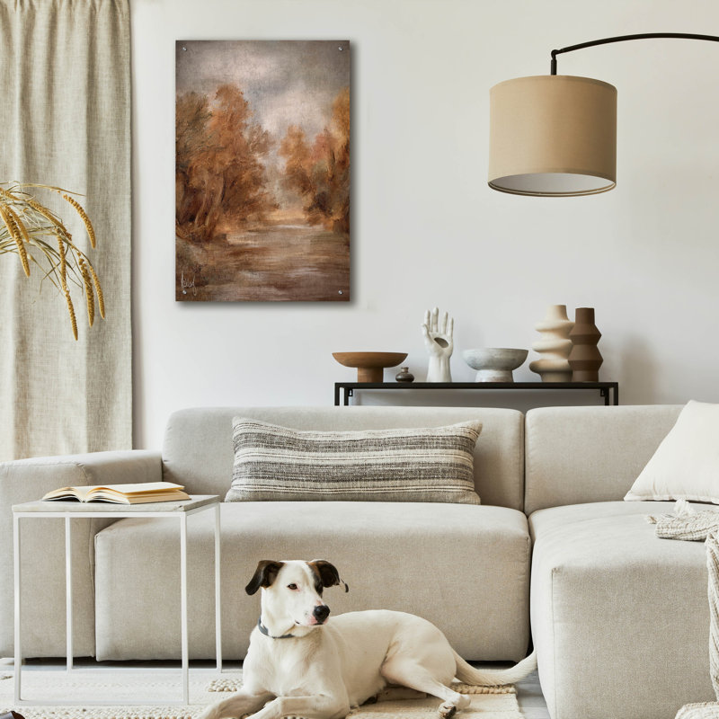  «Autumn Abstract» par Ashley Bradley, art mural en verre acrylique, 24 po x 36 po, H 36 po x l 24 po