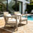 Outdoor Acacia Wood Patio Club Chair-129028104
