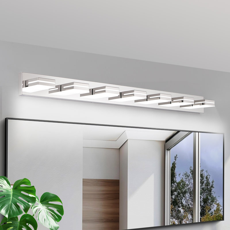 Dimmable LED Vanity Light Fixture 5500K, Chrome, 7 Lights