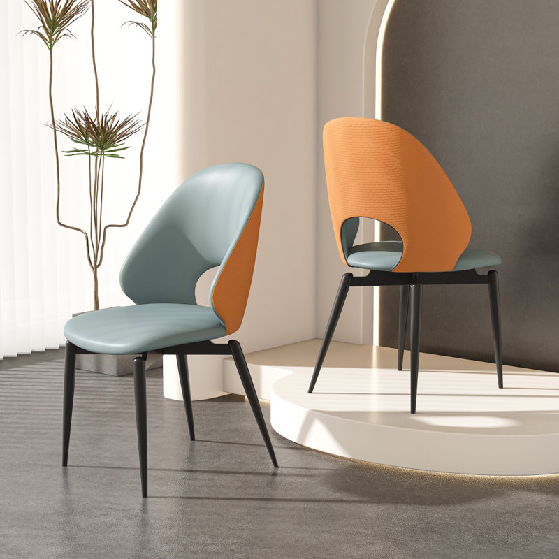 Ensemble de 2 chaises de salle à manger modernes, Gris