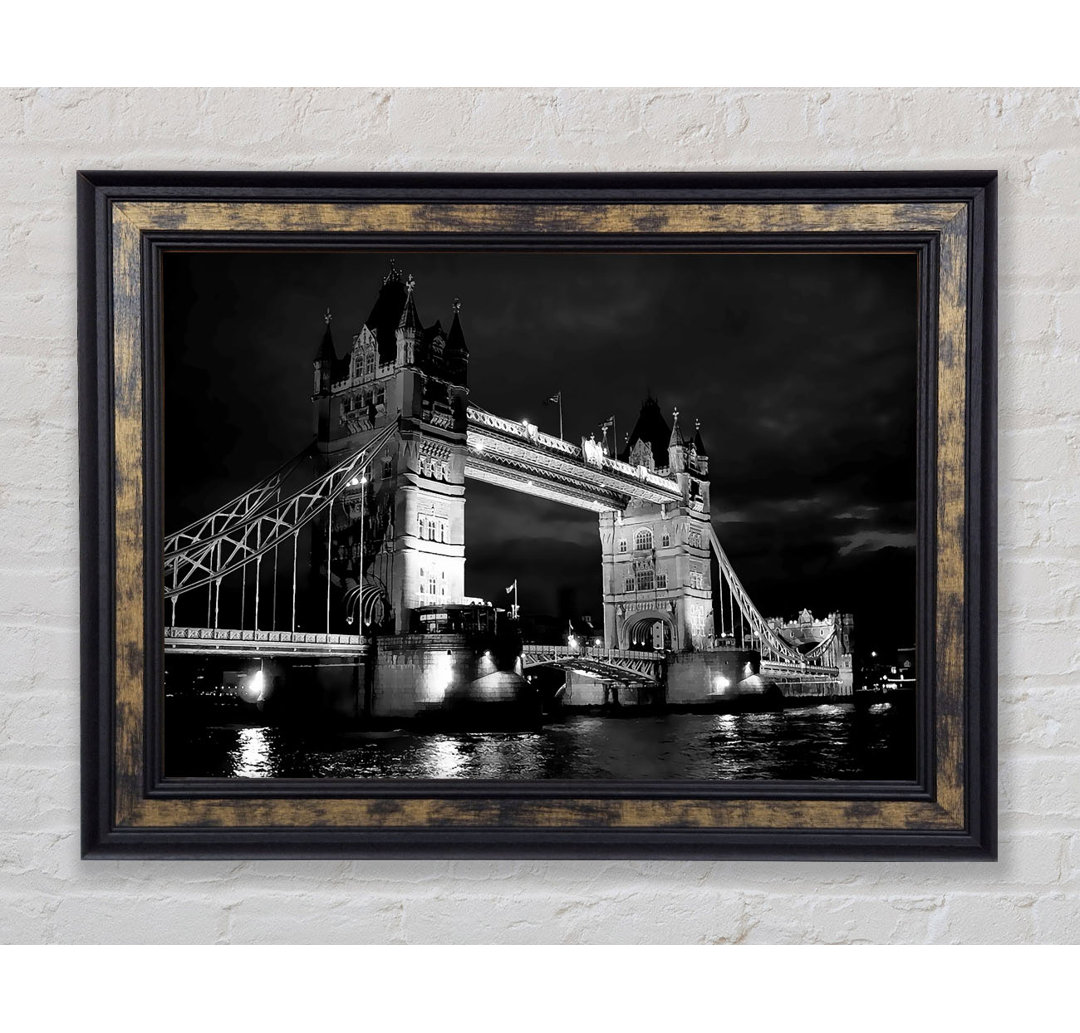 London Tower Bridge B N W - Einzelner Bilderrahmen Kunstdrucke