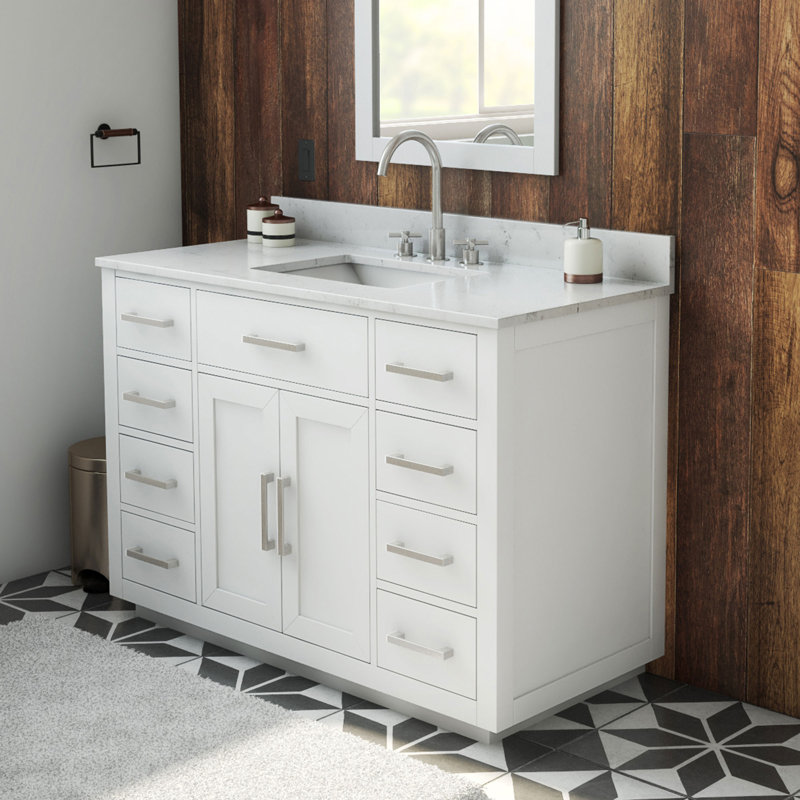 Dexterity 48" Single Bathroom Vanity Set, White