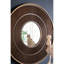 Miroir rond en bois avec cadre en fer doré, 31,5 x 1,2 x 31,5 po, rehausse l'attrait de la décoration intérieure, réflexion claire pour la salle de bain et le vestibule 31,5 x 1,2 x 31,5 po ornement, couleur neutre, ajoute de la beauté au décor-1574755604