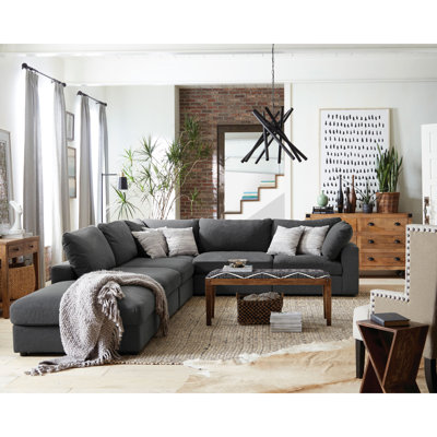 Rhette 6-Piece Upholstered Sectional With Reversible Cushions