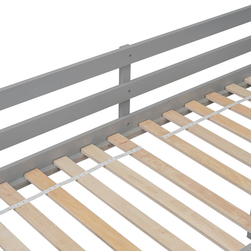 Lit mezzanine pour enfants Stephine, gris, Simple
