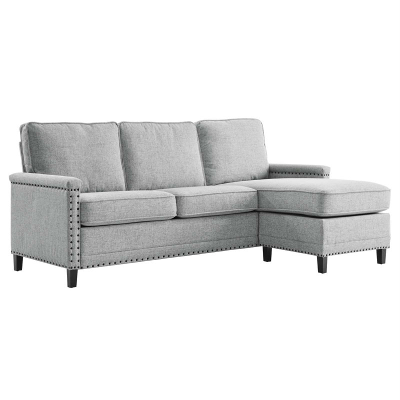 Canapé modulaire Ashton, Polyester gris clair