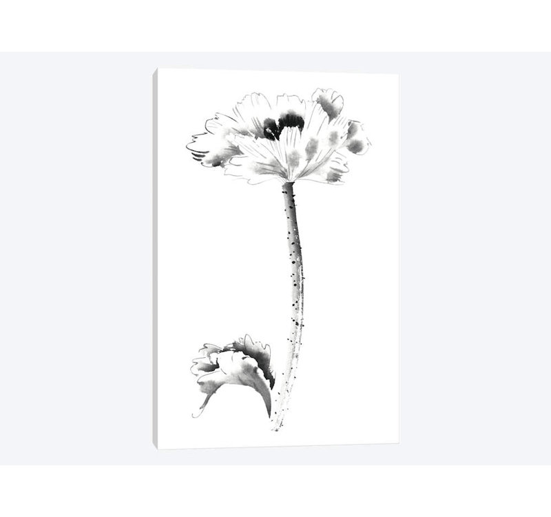 «Ink Poppy», reproduction sur toile, H 18 po x l 12 po x P 1,5 po, Toile tendue, Pas de tapis