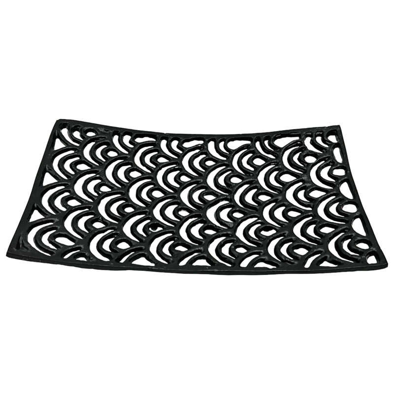 Plateau décoratif en aluminium fait à la main Arcely, H 1,5 po x l 13,5 po x P 7,5 po