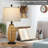 27/" Boho Rattan Table Lamp With Night Light, USB A+C Charging Port & AC Outlet, Woven Bedside Lamp For Bedroom And Living Room