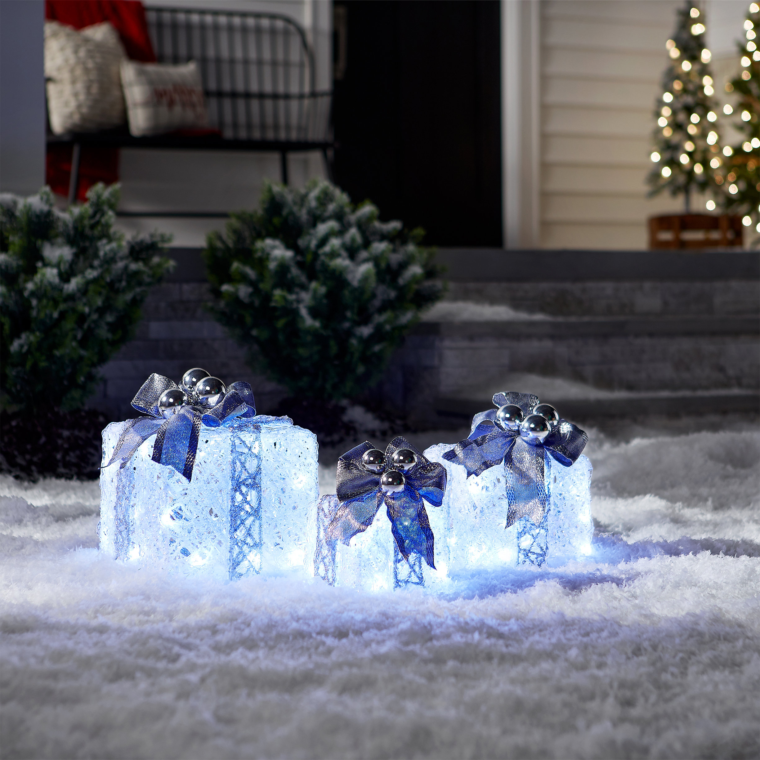 Décoration de Noël Bonhomme de neige Père Noël Ficelle Guirlande lumineuse  pour la maison Ornements de Noël Cadeaux Nouvel An