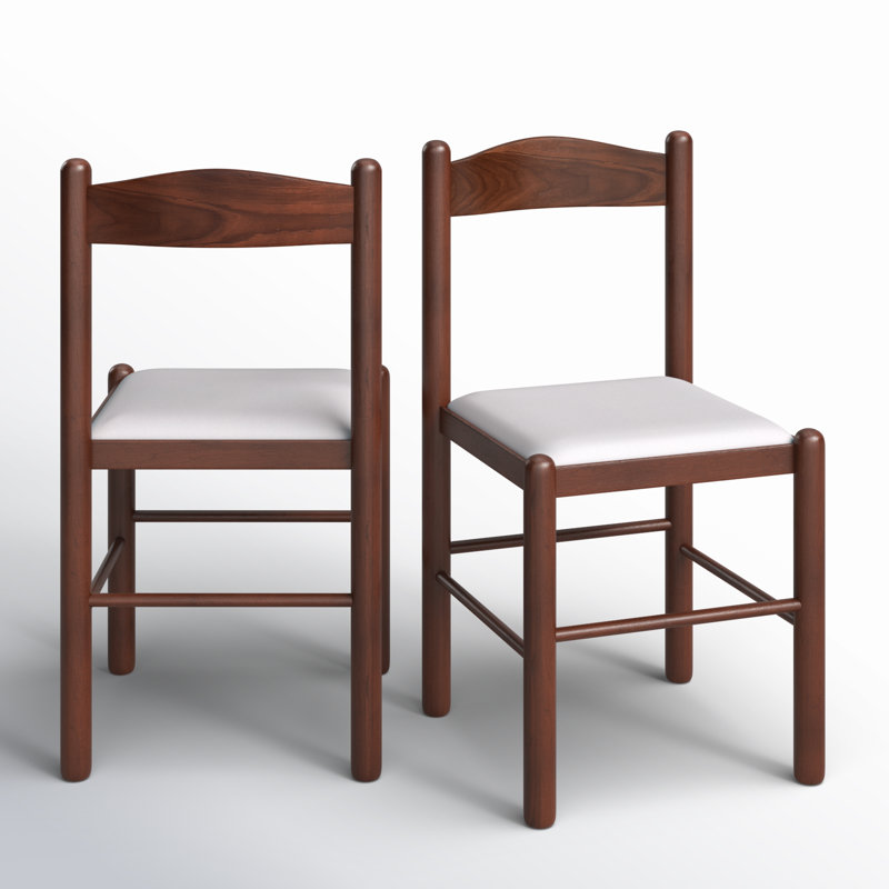 Equelle 18'' H Upholstered Beech Side Chair, Walnut