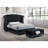 Eastern King Wingback Bed with Crystal-Tufted Headboard