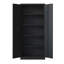 Armoire de rangement polyvalente en métal avec portes et tablettes réglables, idéale pour les systèmes de rangement de garage, de bureau, de salle de classe et de garde-manger