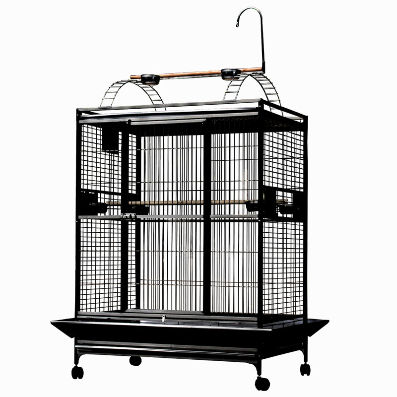XXX Large Play Top Bird Cage Black, Black