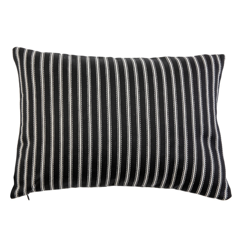 Coussin Ronan, Noir, 14 po x 36 po