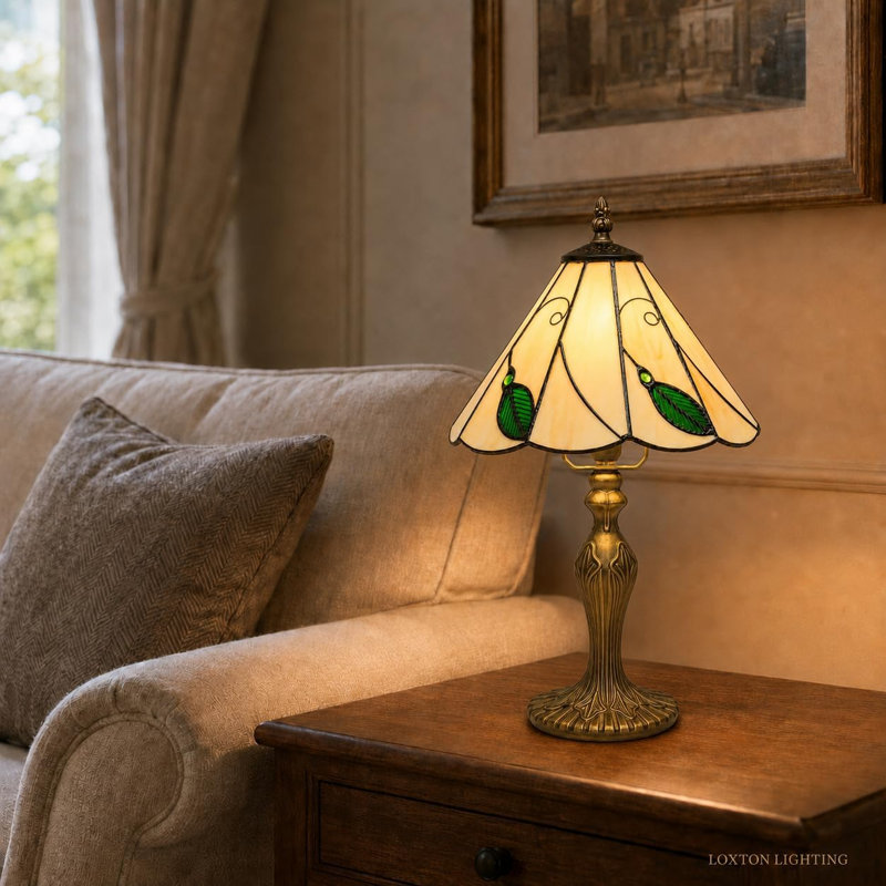 Cassey Resin Table Lamp, Green