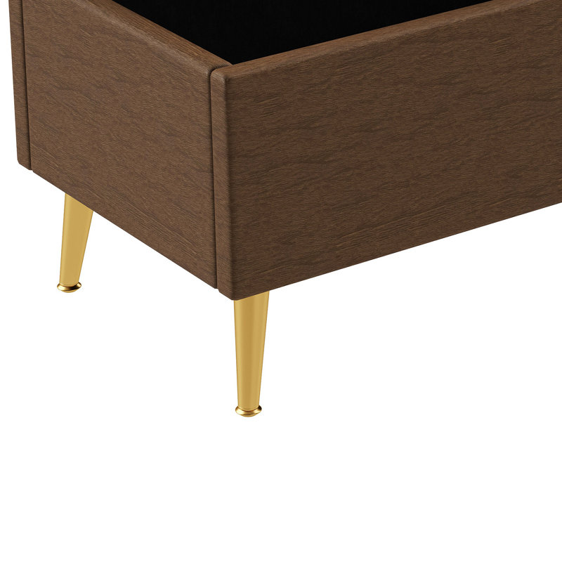 Banc de rangement avec repose-pieds Modern, Beige