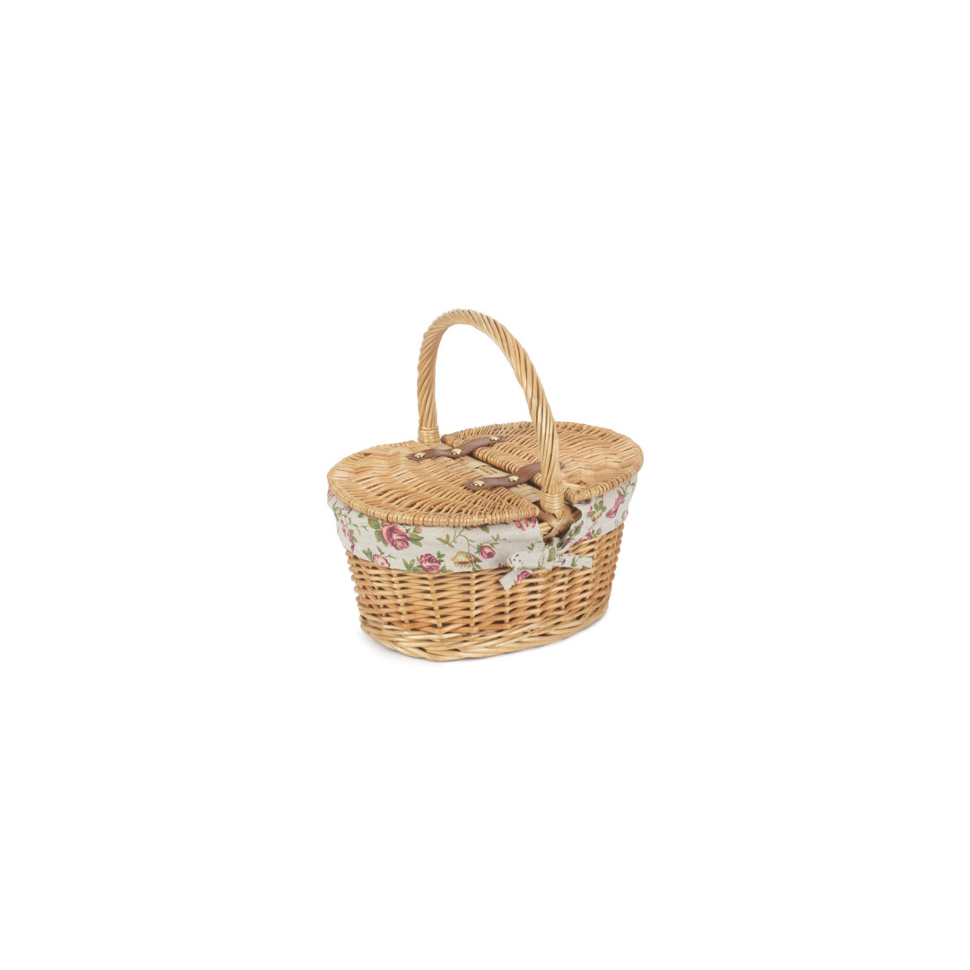 Wicker Child sized Picnic Basket with Lining