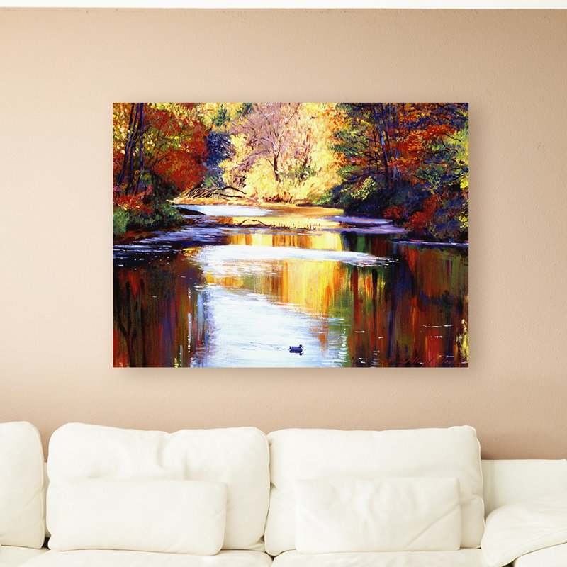 « réflexions d’août », reproduction d’art sur toile, H 18 po x l 24 po x P 2 po