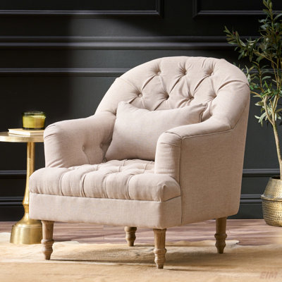Fauteuil en lin capitonné 32,28 po Elisabetta