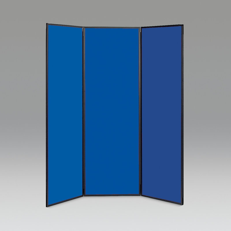  Light Free-Standing Bulletin Board 180cm H x 180cm W, Royal Blue, Black