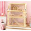 Cage à hamster en bois à 3 niveaux avec fond amovible