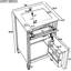 Meuble-lavabo autoportant de 20 pouces avec lavabo, rangement pour meuble-lavabo moderne avec tiroir inclinable, tablette réglable et pieds en bois massif pour les espaces compacts