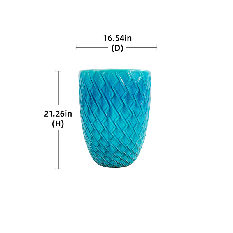 Pot de fleurs Cyan, Cyan