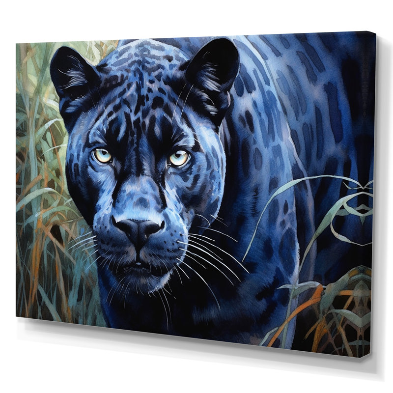 Panther's Gaze I sur toile, H 16 po x l 32 po x P 1 po, Toile tendue