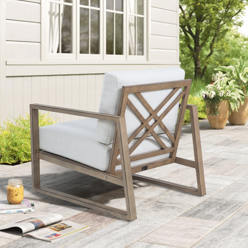 Hamarto 5 Pieces Aluminum Patio Conversation Sofa Seating Group With Cushions For 5 Person