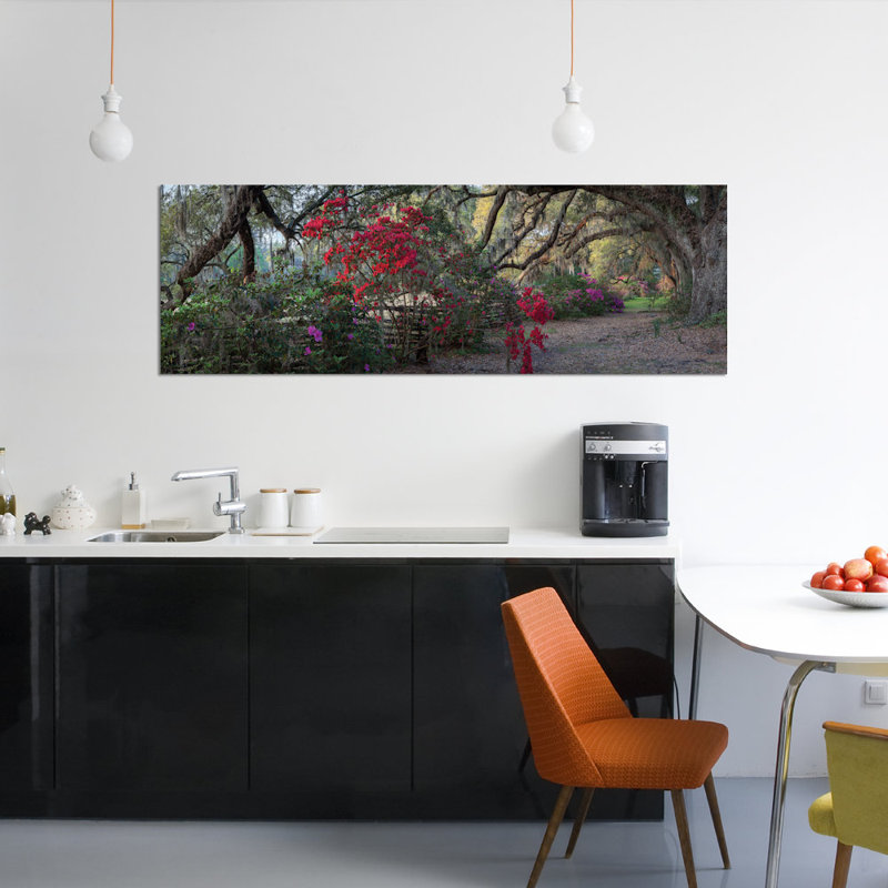 «Springtime Morning» par H.J. Herrera - reproduction d'art numérique sur toile tendue sur châssis panoramique, Toile tendue