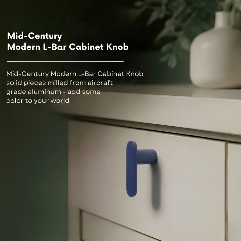 2" Bar Knob, Polo (Navy Blue), 1"