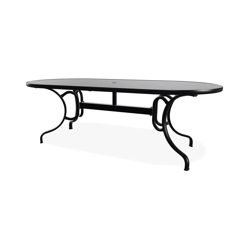 Table de salle à manger 42 po x 84 po, Noir, noir, noir, noir