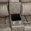 Causeuse inclinable double classique avec plateau de rangement Classic Sandy Brown