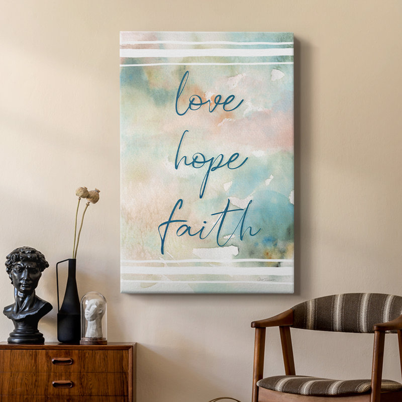 Love Faith Hope - galerie sur mesure, H 27 po x l 18 po
