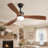 52" 3-blade Solid Wood Propeller Ceiling Fan With Remote Control And Dimmable Led Light Kit Included, Reversible Dc Motor-1503645006