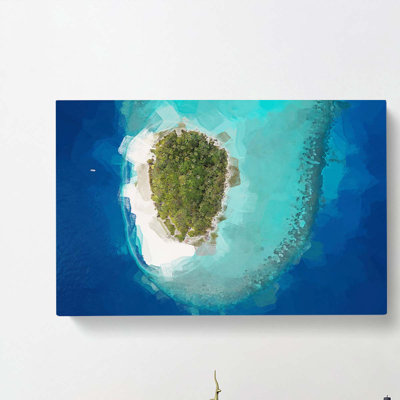 Baa Atoll In The Maldives In Abstract - Wrapped Canvas Print