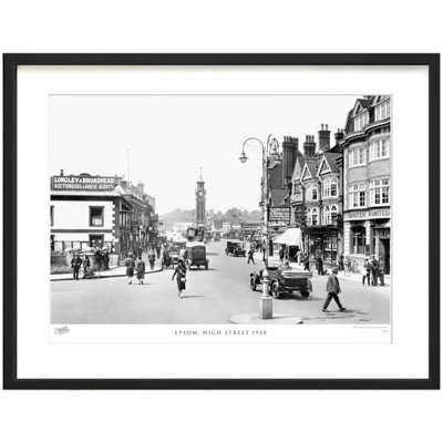 Epsom, High Street 1928 by Francis Frith - Single Picture Frame Print