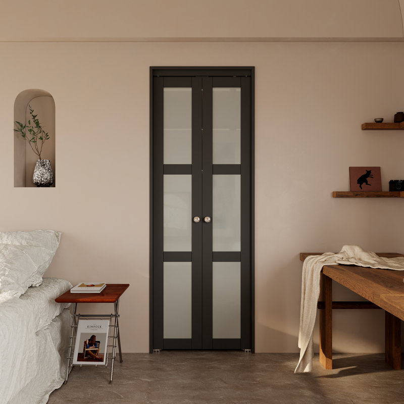 Portes pivotantes françaises en bois manufacturé à noyau solide en bois forgé avec trousse de quincaillerie, 32 po x 80 po
