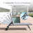 Outdoor Lounge Chairs 2Pcs Grey. 5 Adjustable Levels, Rust- Aluminium, Fabric, Wheels For Mobility, Easy Installation 2 In Extra-Wide Seats, Position , Aluminium Construction, Convenience