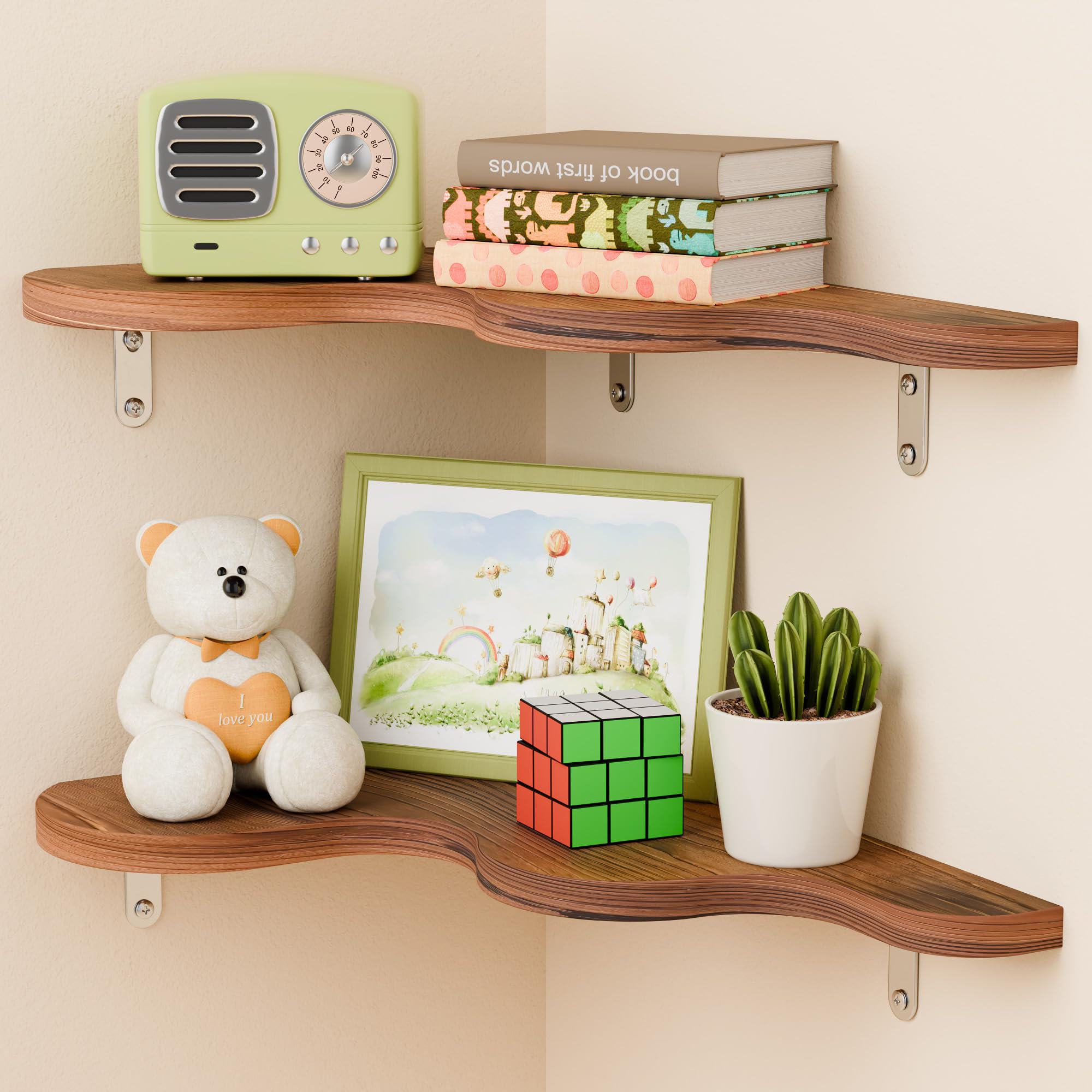 Ophelia & Co. Cute Cloud Shelves, Wavy Floating Corner Shelf, Cloud ...