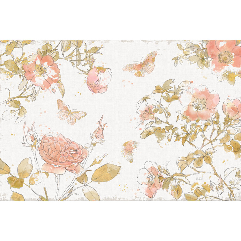 Watery Blooms I by Katie Pertiet - Wrapped Canvas Painting, 20cm H x 30cm W x 3.8cm D