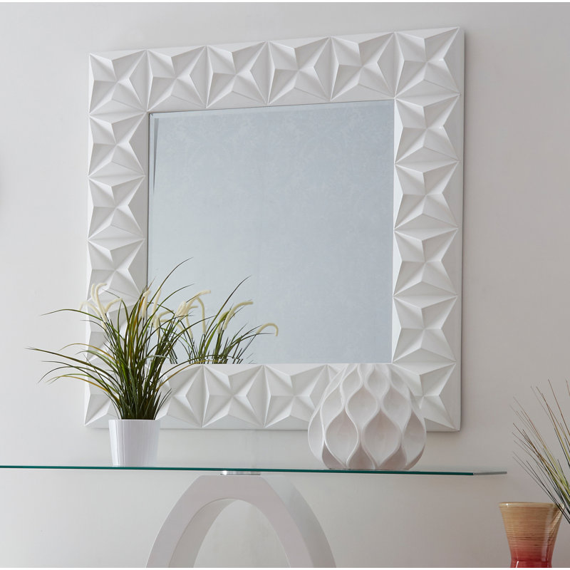 Bjarne Flat Wall Mirror, White