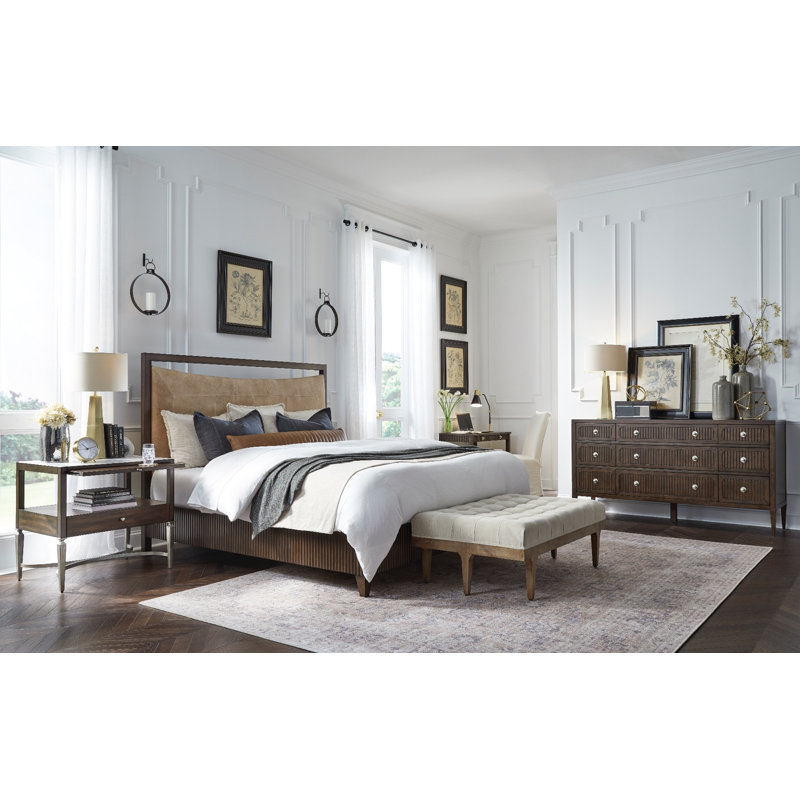 West Camden Leather Platform Bed, Queen