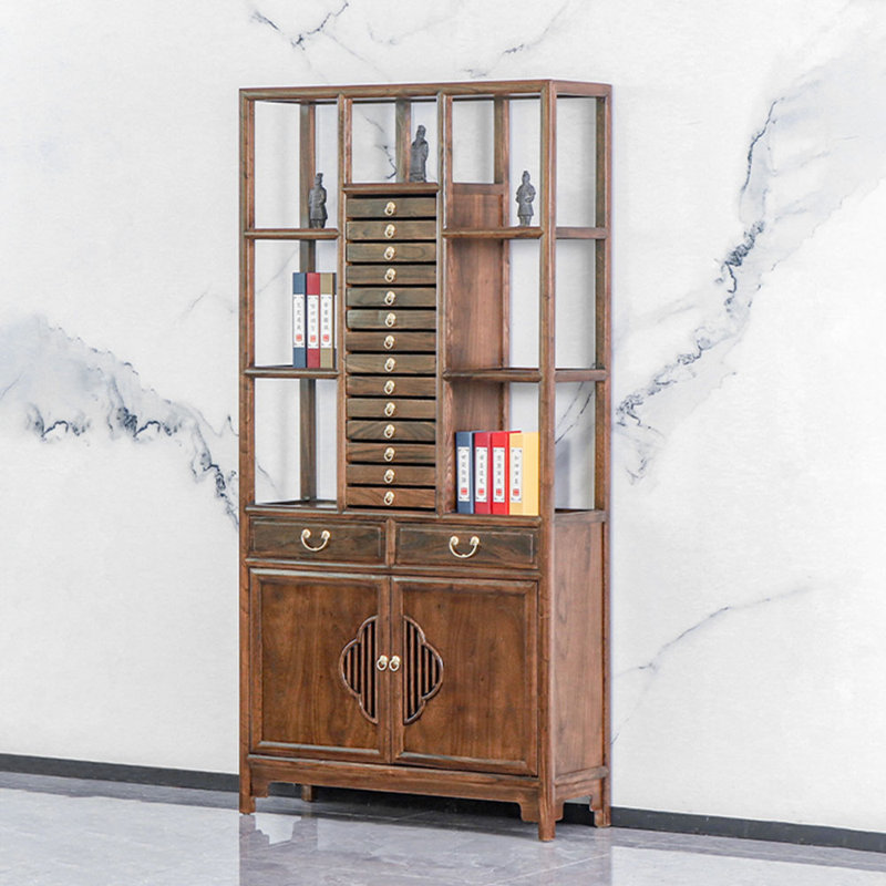 Chinese style large capacity storage bookcase