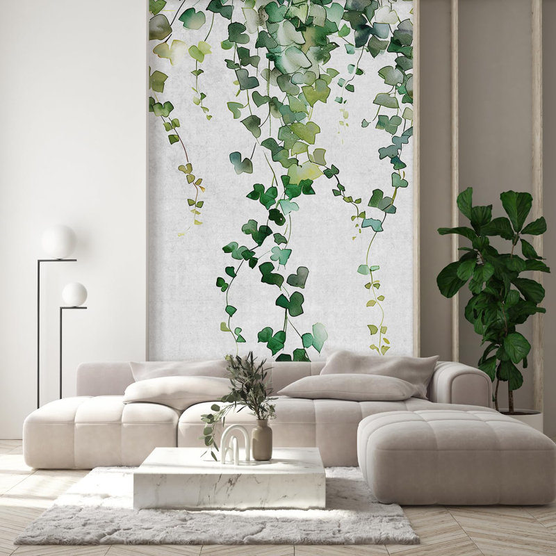 Bordure florale pelez et collez, L 96 po x l 48 po