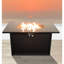 Table d'extérieur chauffante en acier en acier, noir, 50 000 BTU, fosse H 25 po x l 42 po, acier, sortie 50000 BTU