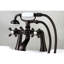 Kingston Triple Handle Deck Mounted Clawfoot Tub Faucet-11174832