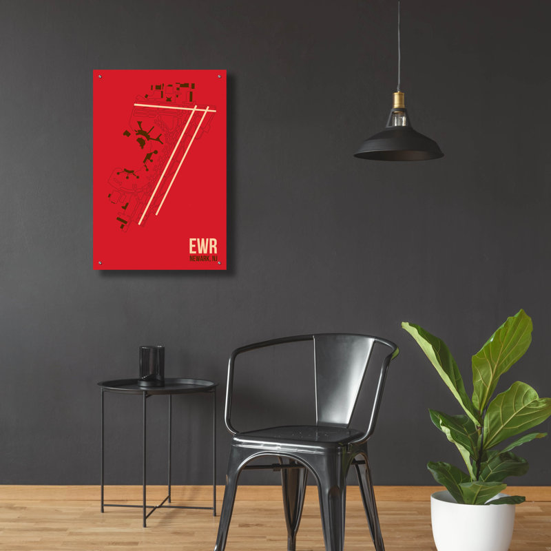 "EWR" par O8 à gauche, H 36 po x l 24 po x P 0,2 po
